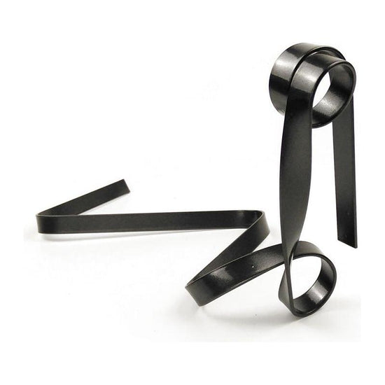 Black Modern Ribbon Wine Bottle Holder - Creative Floating Wine Rack for Home and Bar Décor