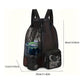Grey Mesh Drawstring Swim Backpack with Wet Pocket - Lightweight Beach, Gym, Outdoor Sports Bag - 245g