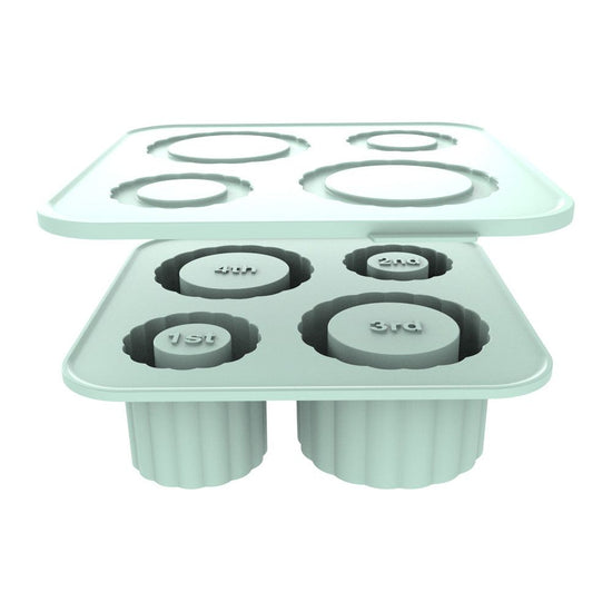 2 Pcs Green Silicone Ice Cube Tray with Lid – Easy Release, Food-Grade Platinum Silicone Ice Mold, 30oz/40oz Compatible, Durable and Reusable