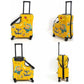 Yellow Kids Ride-On Luggage - 20-Inch Cartoon Travel Suitcase with Footrest, Durable Rolling Carry-On for Children