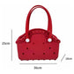 Red Portable EVA Pet Handbag - DIY Custom Decoration Carrier for Small Pets, Beach, and Outdoor Use (Large Capacity)