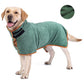 S Green Pet Dog Quick-Dry Bathrobe – Absorbent Towel Robe for Medium and Large Dogs