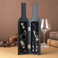 Black Closure Creative Wine Accessories Set – 5-Piece High-Grade Wine Tool Gift Set