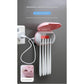 Cyan Wall-Mounted Toothbrush Sterilizer with UV-C Disinfection and Drying - USB Rechargeable, Family 5-Brush Holder, ABS Material
