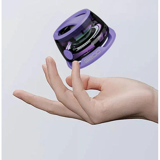 Purple Portable Mini Bluetooth Speaker with Magnetic Base, High-Quality Bass and Surround Sound, Colorful Ambient Lighting, USB Rechargeable, 6-Hour Battery Life