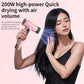 Pink ireless Hair Dryer with Cold & Hot Air, Portable Large-Capacity Rechargeable Ionic Dryer, Fast-Drying, Lightweight and Compact for Home and Travel