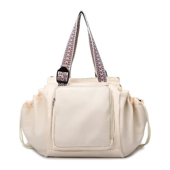 Off White Convertible Multifunctional Baby Cradle Travel Bag – Women’s Backpack, Shoulder Bag, Mummy Bag with Expandable Storage