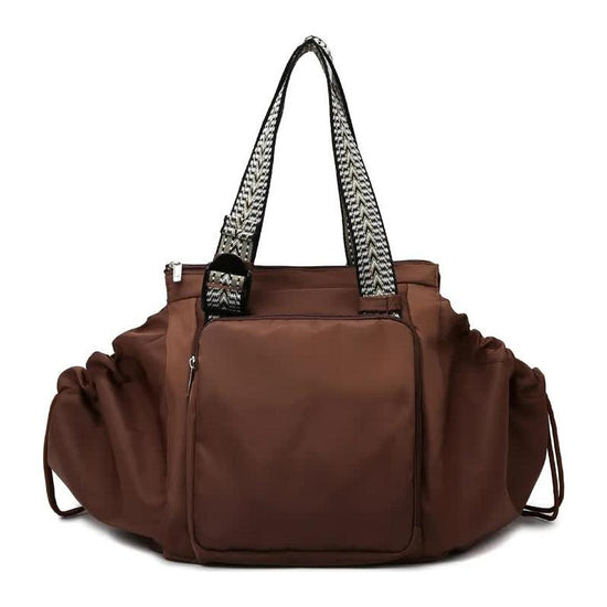 Brown Convertible Multifunctional Baby Cradle Travel Bag - Women&