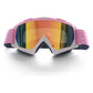 Progressive Pink + Rose Pink Lenses Outdoor Protective Motorcycle Goggles – Windproof, Dustproof, Skiing, and Cycling Eyewear – Lightweight Anti-Fog Design for Men and Women