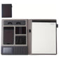 Black A4 Leather Multi-Functional Business Document Folder with Card Slots - Contract File Organizer