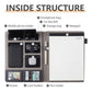 Black A4 Leather Multi-Functional Business Document Folder with Card Slots - Contract File Organizer