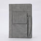 Grey A5 Multi-Functional PU Leather Notebook with Pockets - Office Planner and Journal