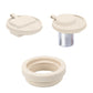 Beige 40oz Silicone Replacement Coffee and Pill Mug Lid - BPA-Free, Leak-Proof, Dishwasher Safe