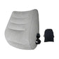 Grey Portable Press-to-Inflate Travel Lumbar Cushion – Lightweight, Supportive Backrest for Flights, Trains, and Office Use