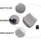 Grey Portable Press-to-Inflate Travel Lumbar Cushion – Lightweight, Supportive Backrest for Flights, Trains, and Office Use