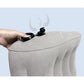 Grey Portable Press-to-Inflate Travel Lumbar Cushion – Lightweight, Supportive Backrest for Flights, Trains, and Office Use