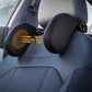 Beige Adjustable 3D Memory Foam Car Seat Headrest with Side Support, Universal Neck Pillow for Travel Comfort