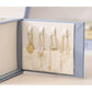 Light Blue Luxury PU Leather Jewelry Storage Box - 3-Tier Organizer with Mirror for Necklaces, Earrings, and Rings(Jewelry is a photo prop and is not included)