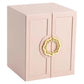 Pink Elegant 5-Layer Large Capacity Jewelry Storage Box with Dual Opening Doors - Perfect for Organizing Necklaces, Rings, Earrings, and More(Jewelry is a photo prop and is not included)