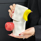 Banana Creative Fruit Ceramic Mug - Adorable Handle Design, 280ml Couple Cups, Perfect Gift for Birthdays or Valentine&