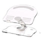 White Acrylic Foldable Tablet and Phone Stand - 360° Rotation, Anti-Slip Design, Lightweight and Compact