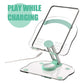 White Acrylic Foldable Tablet and Phone Stand - 360° Rotation, Anti-Slip Design, Lightweight and Compact