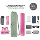 Green Durable Yoga Mat Carry Bag - Multi-Functional Fitness Backpack with Wet Pocket(Mugs are filming props, not included)