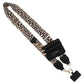 Leopard Pattern Patchwork Adjustable Crossbody Strap with Mini Pouch - Versatile Replacement Shoulder Strap