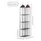 Grey Hanging Dustproof Storage Bag - Multi-Layer Organizer for Bags, Clothes & Accessories, 4-Tier Non-Woven Fabric