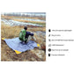 Blue And Grey Portable Waterproof Camping Mat - Foldable Picnic and Beach Blanket