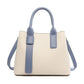 Off White And Blue Retro Fashion Handbag - Elegant Tote with Large Capacity for Work and Daily Use