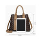 Off White And Brown Retro Fashion Handbag - Elegant Tote with Large Capacity for Work and Daily Use