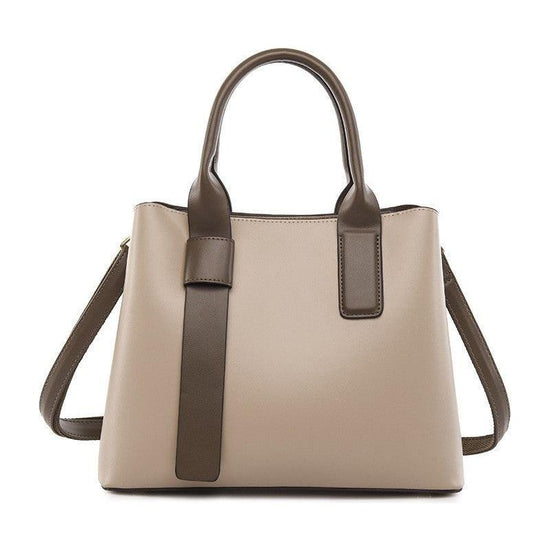 Light Brown And Brown Retro Fashion Handbag - Elegant Tote with Large Capacity for Work and Daily Use