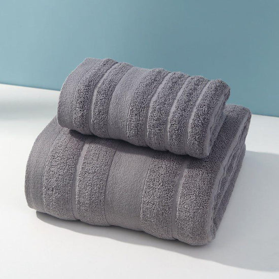 Dark gray Premium Soft Cotton Towels Set Absorbent, Quick-Dry, Comfortable and Durable, Available in Multiple Colors