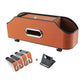 Orange Car Seat Back Organizer - Multi-Function Storage Box with Tissue Holder, Cup Holder, and Phone Mount