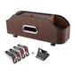 Brown Car Seat Back Organizer - Multi-Function Storage Box with Tissue Holder, Cup Holder, and Phone Mount