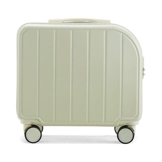 Grain White 18-Inch Lightweight Carry-On Luggage - Waterproof & Anti-Theft Suitcase with Silent Universal Wheels
