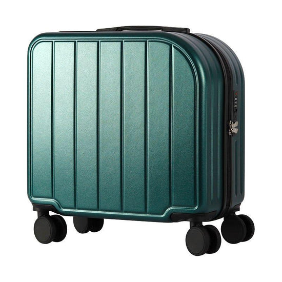 Dark Green 18-Inch Lightweight Carry-On Luggage - Waterproof & Anti-Theft Suitcase with Silent Universal Wheels