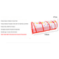 Orange 3-in-1 Kids Play Tent Set - Foldable Indoor/Outdoor Tunnel and Ball Pit with Fence