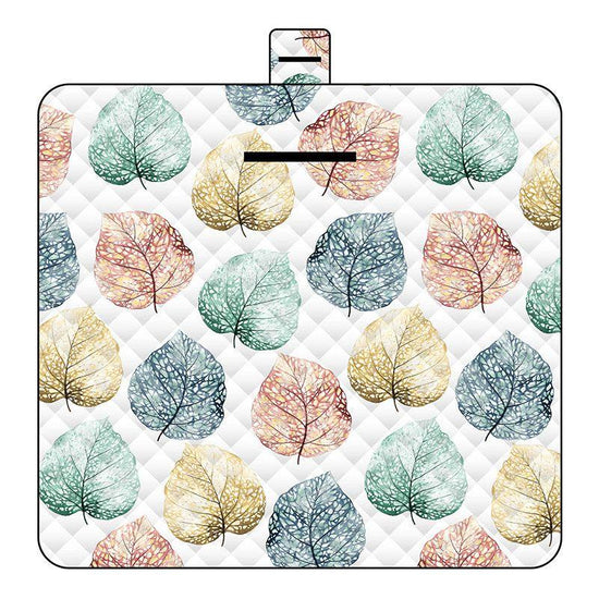 Thickened Waterproof Picnic Blanket - Portable Outdoor Beach Mat for Camping and Hiking 150*200cm(Leaves)