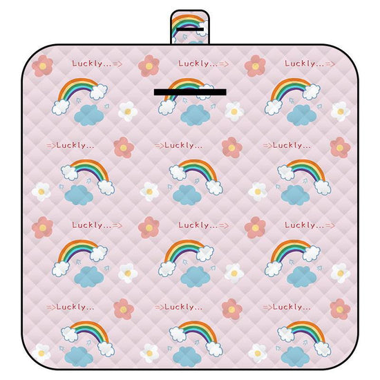 Thickened Waterproof Picnic Blanket - Portable Outdoor Beach Mat for Camping and Hiking 150*200cm(Rainbow)
