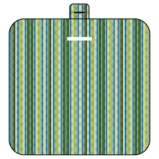 Thickened Waterproof Picnic Blanket - Portable Outdoor Beach Mat for Camping and Hiking 150*200cm(Green Stripes)