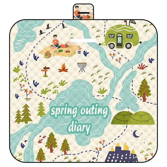 Thickened Waterproof Picnic Blanket - Portable Outdoor Beach Mat for Camping and Hiking 150*200cm(Nature Tours)
