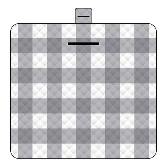 Thickened Waterproof Picnic Blanket - Portable Outdoor Beach Mat for Camping and Hiking 150*200cm(Gray plaid)