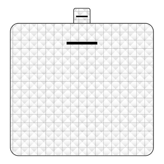 Thickened Waterproof Picnic Blanket - Portable Outdoor Beach Mat for Camping and Hiking 150*200cm(White plaid)