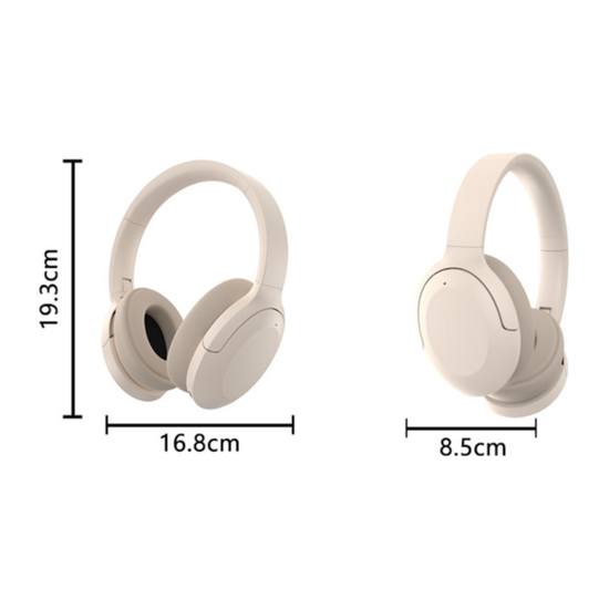 Black P3965 Foldable Bluetooth 5.3 ANC Wireless Over-Ear Headphones with Noise Cancellation