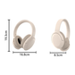Black P3965 Foldable Bluetooth 5.3 ANC Wireless Over-Ear Headphones with Noise Cancellation