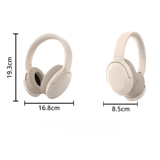 Khaki P3965 Foldable Bluetooth 5.3 ANC Wireless Over-Ear Headphones with Noise Cancellation