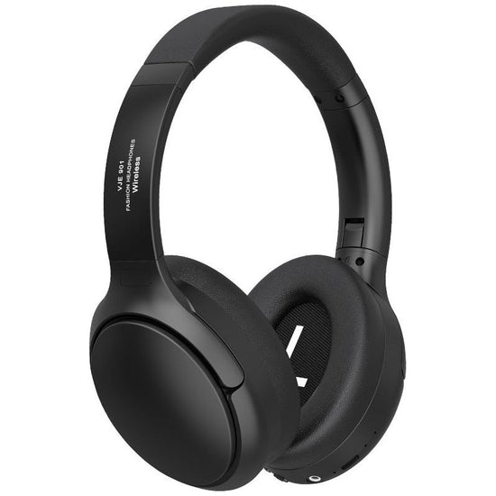 Black VJE901 Wireless Bluetooth Over-Ear Headphones with Active Noise Cancelling