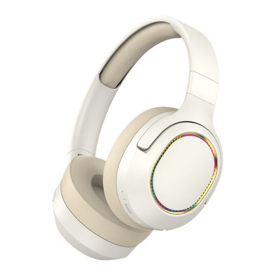 Khaki P2963 Wireless Bluetooth Headphones with LED Light, Hi-Fi Sound, and Sport Design